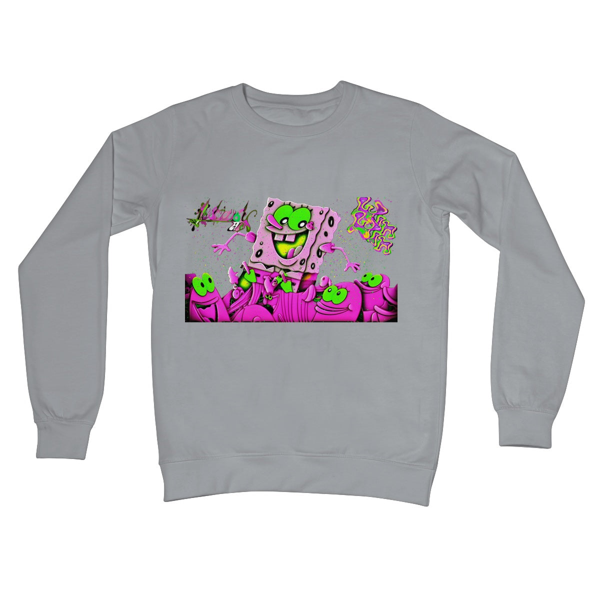 Lit_Spongebob_Win_Win Crew Neck Sweatshirt