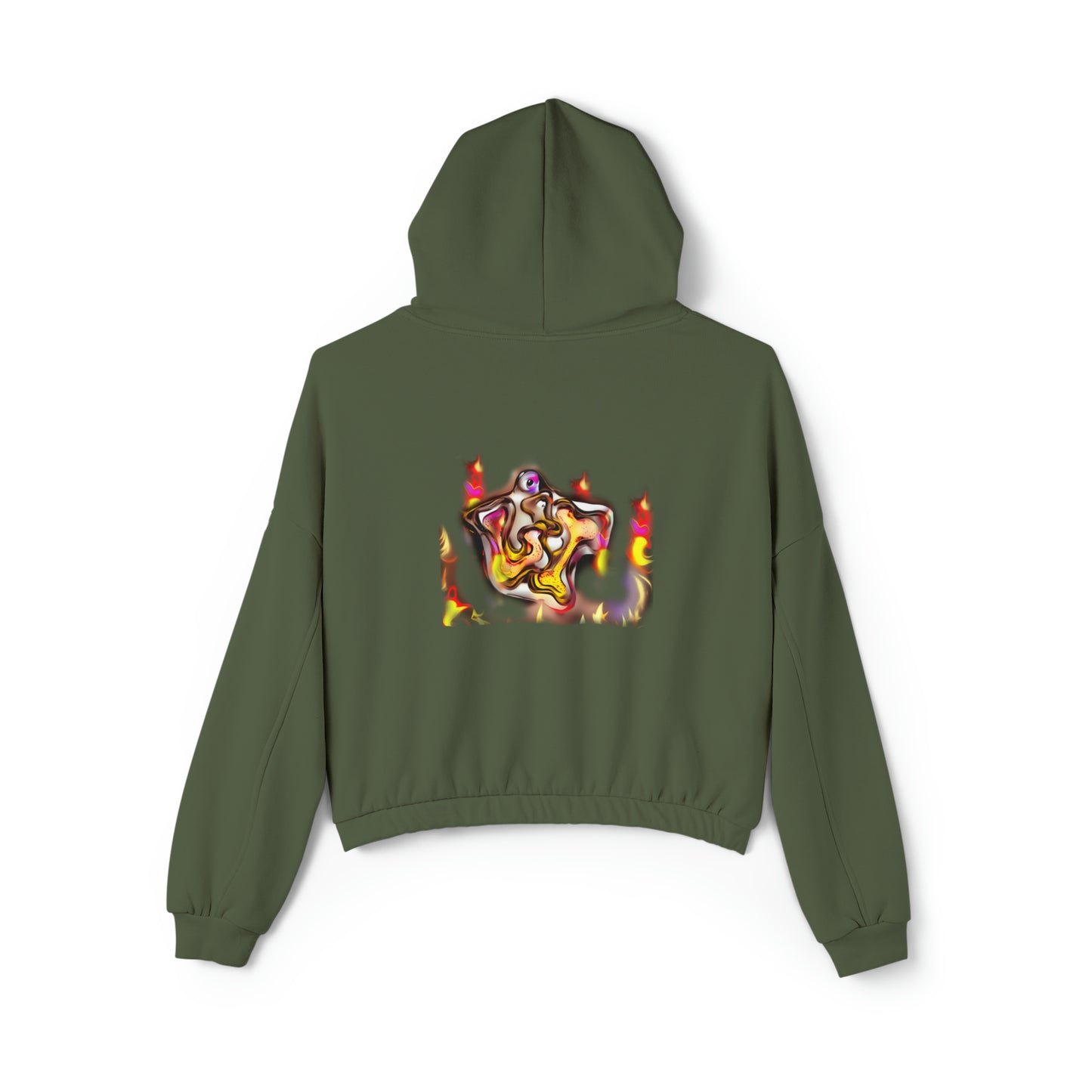 Lit Girl "Girl on Fire" Women's Cinched Bottom Hoodie