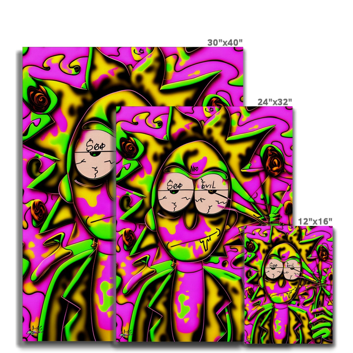 Lit Rick Sanchez See No Evil Collection Canvas