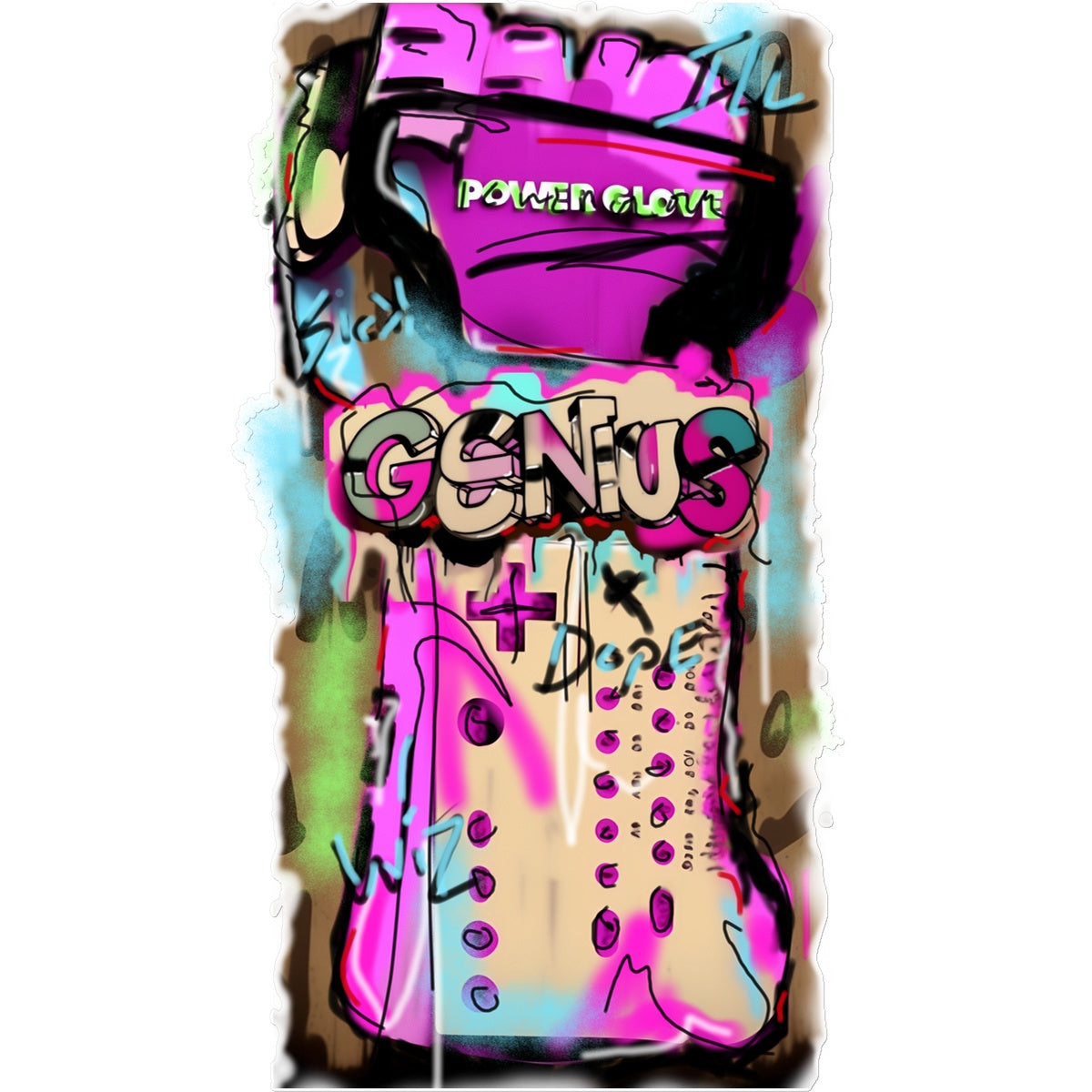 Lit Design Collection: Been a Genius Since Nintendo Temporary Tattoo