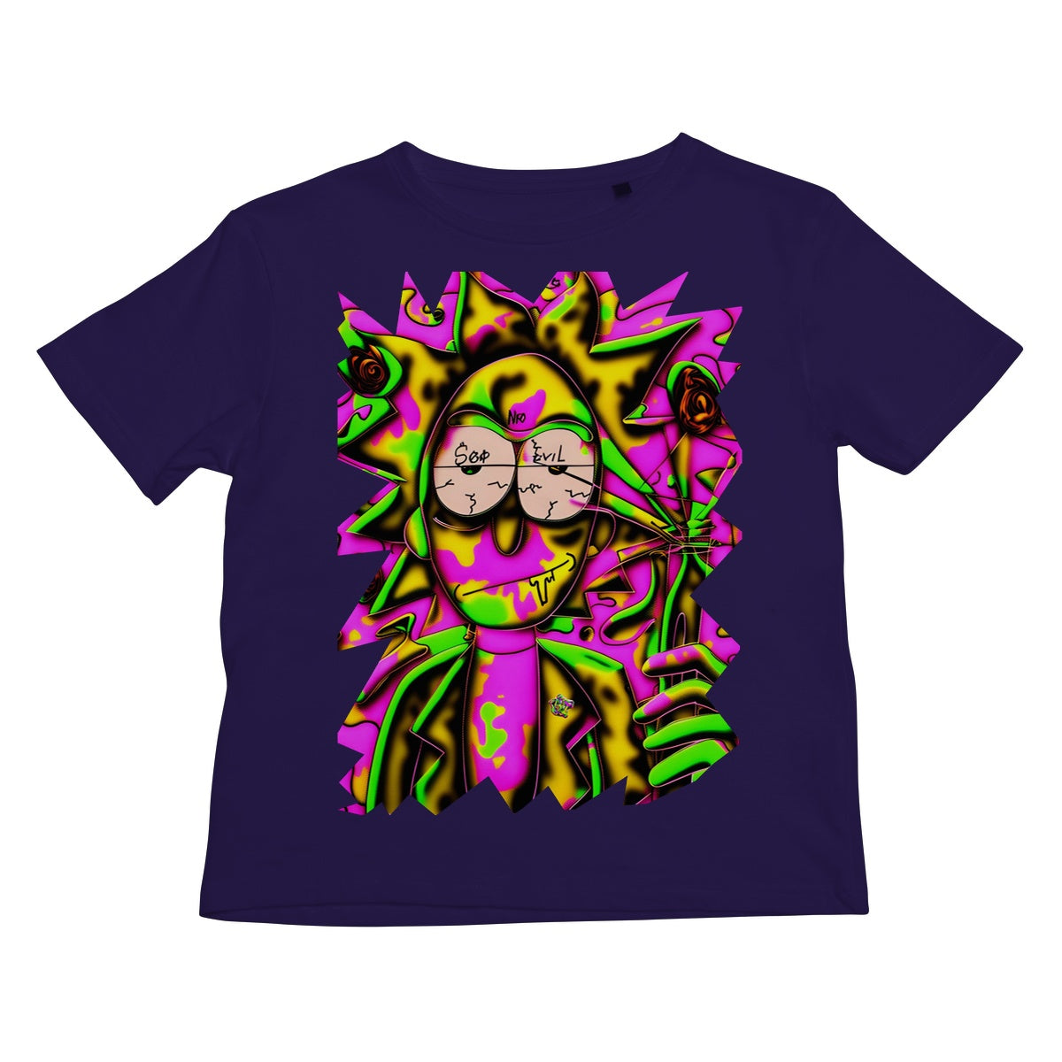 Lit Rick Sanchez See No Evil Collection Kids T-Shirt
