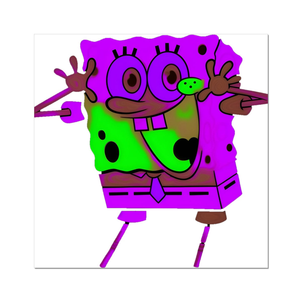 Lit Happy SpongeBob Collection Hahnemühle German Etching Print