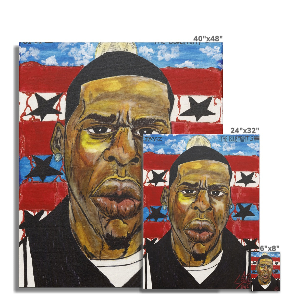 50 Years of Hip Hop Jay-Z - The Babylon Blueprint Fine Art Print