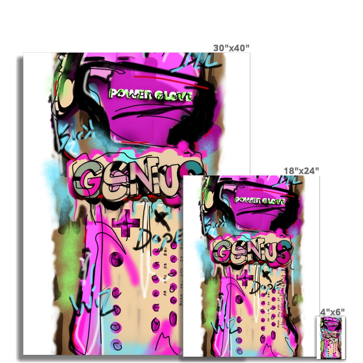 Lit Design Collection: Been a Genius Since Nintendo Fine Art Print