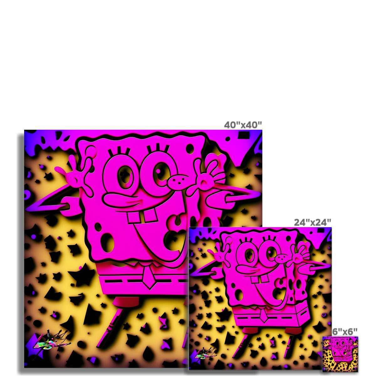 Lit Happy SpongeBob Collection Wall Art Poster