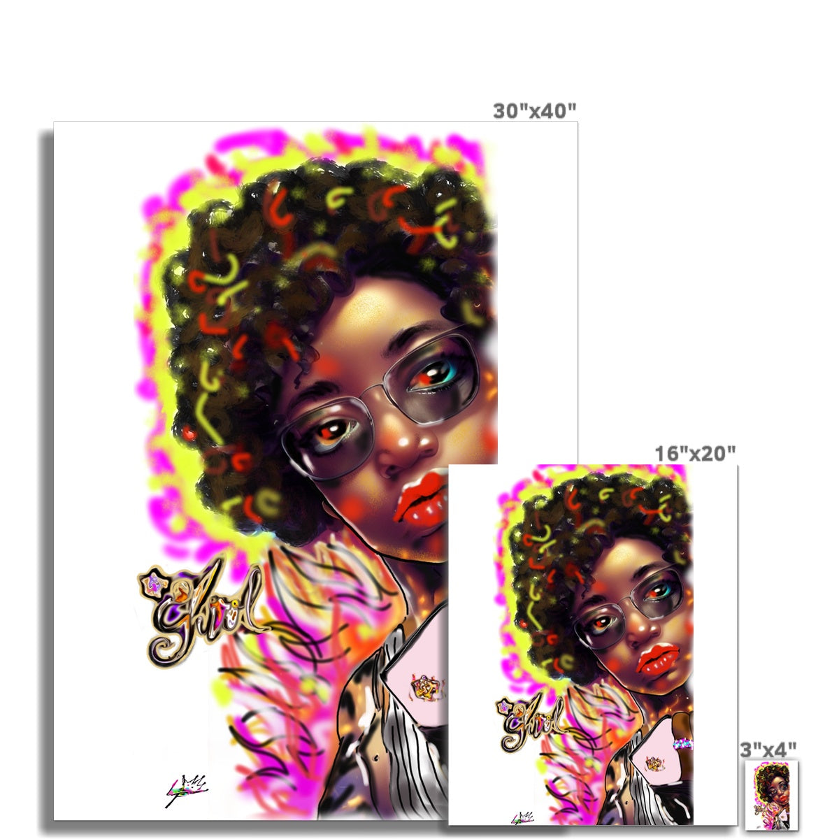 Lit Girl Collection: Girl on Fire C-Type Print