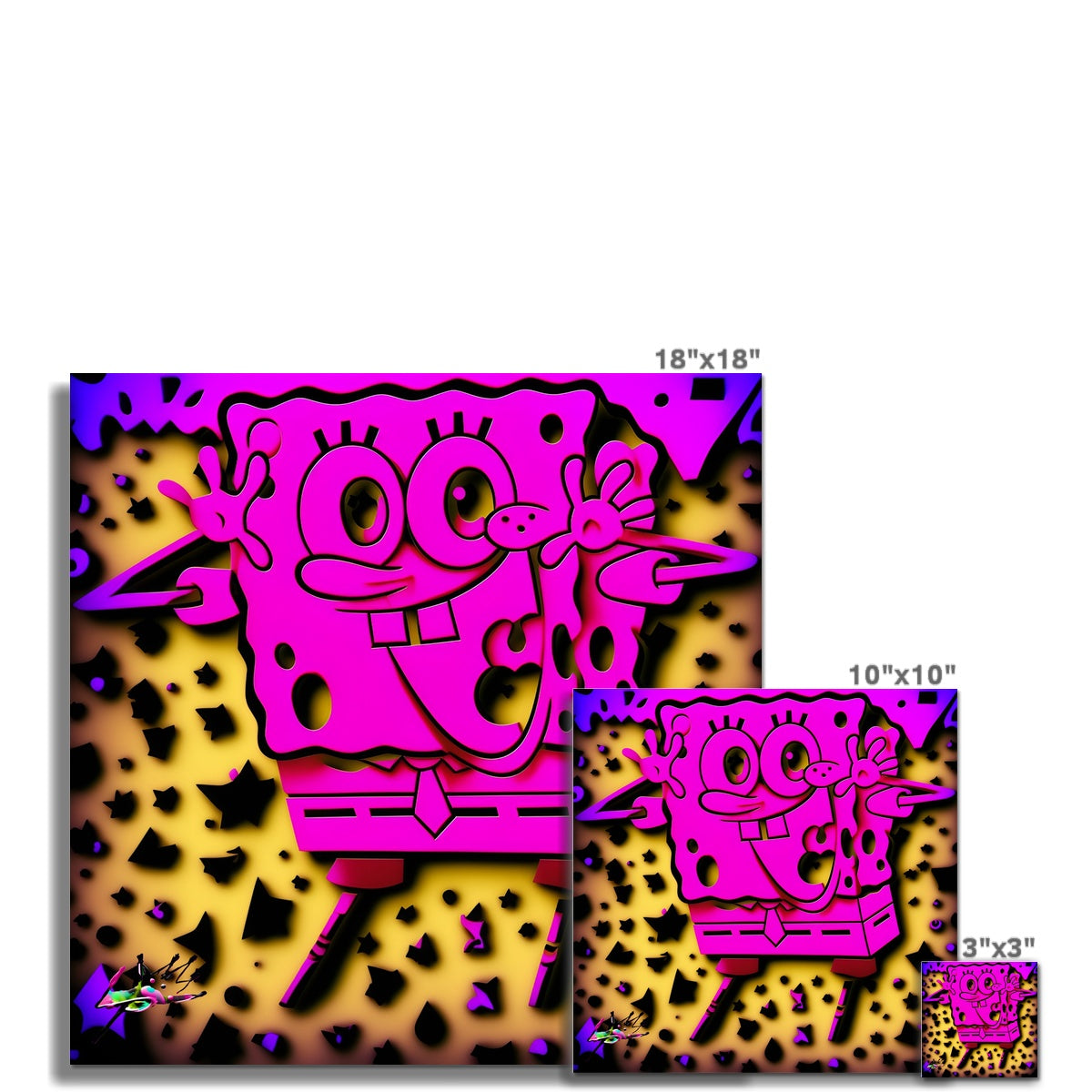 Lit Happy SpongeBob Collection C-Type Print