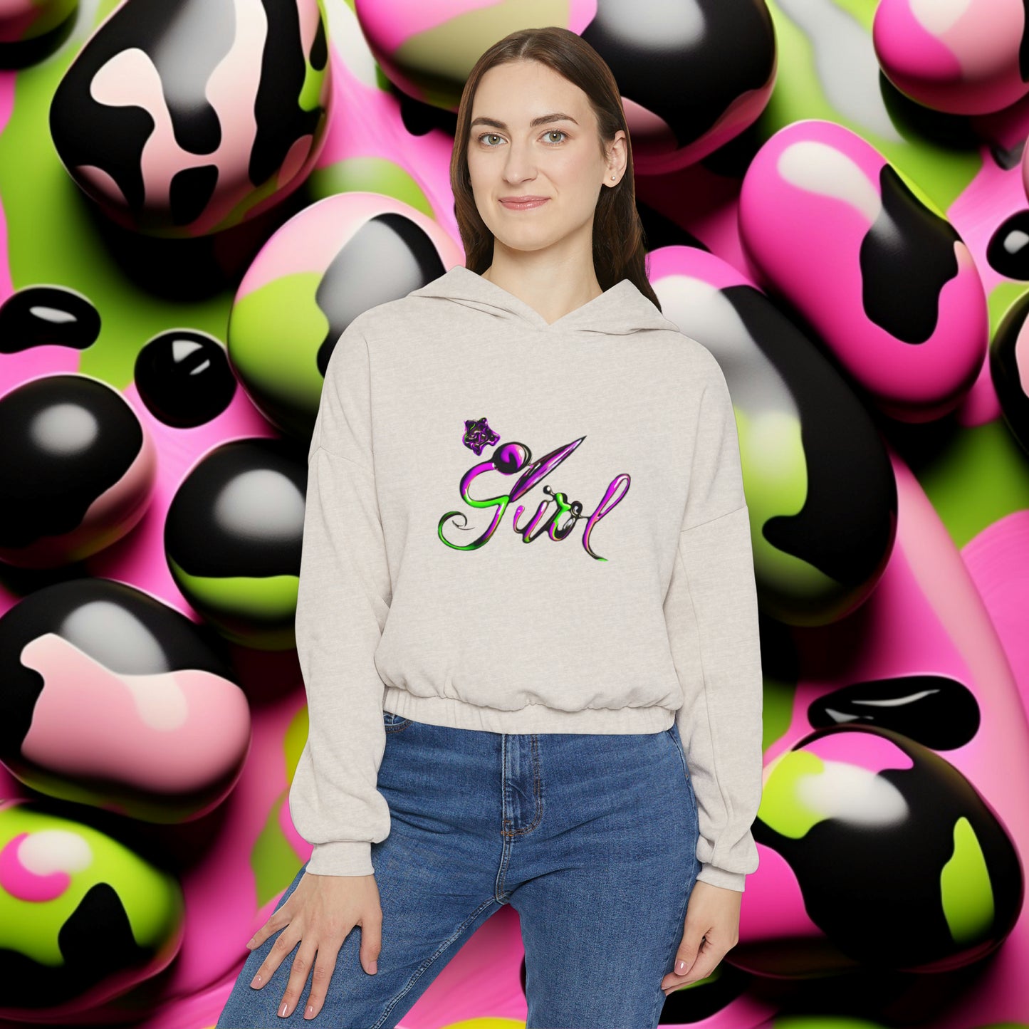 Lit Girl "Envy" Collection Women's Cinched Bottom Hoodie