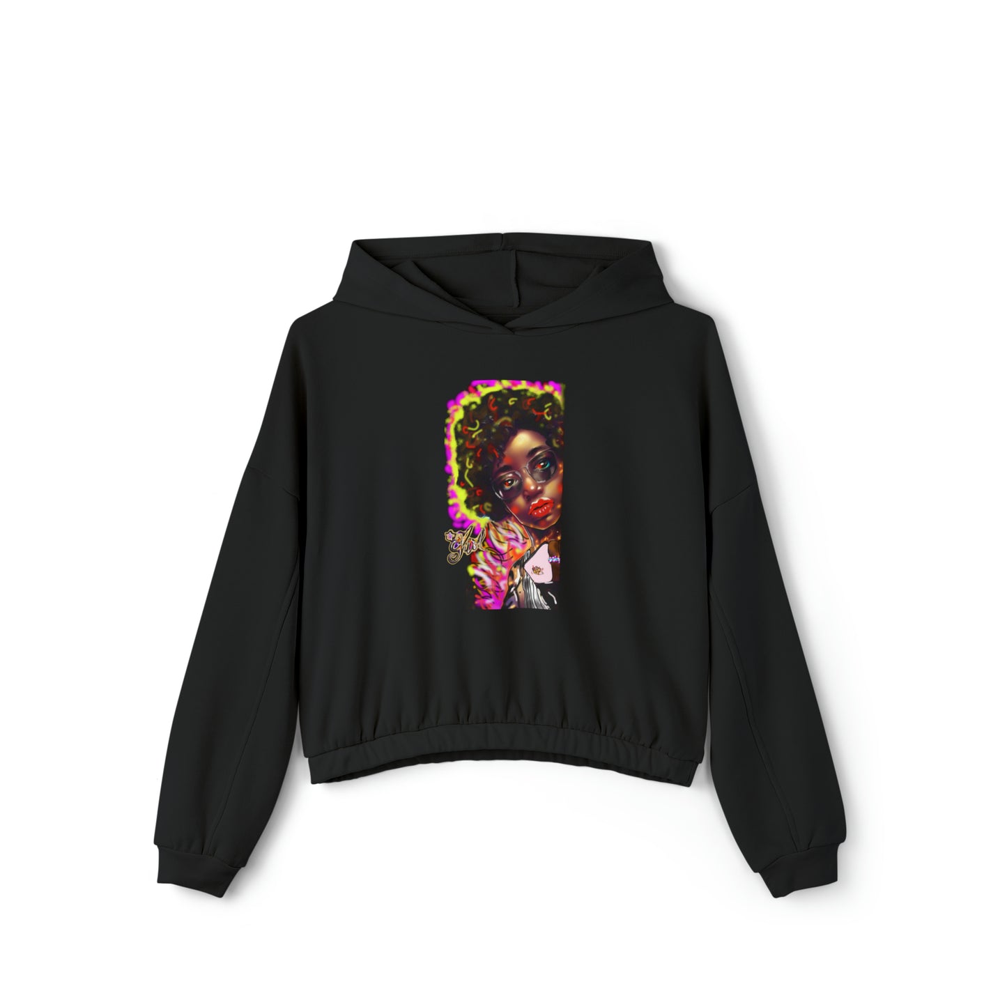 Lit Girl "Girl on Fire" Women's Cinched Bottom Hoodie