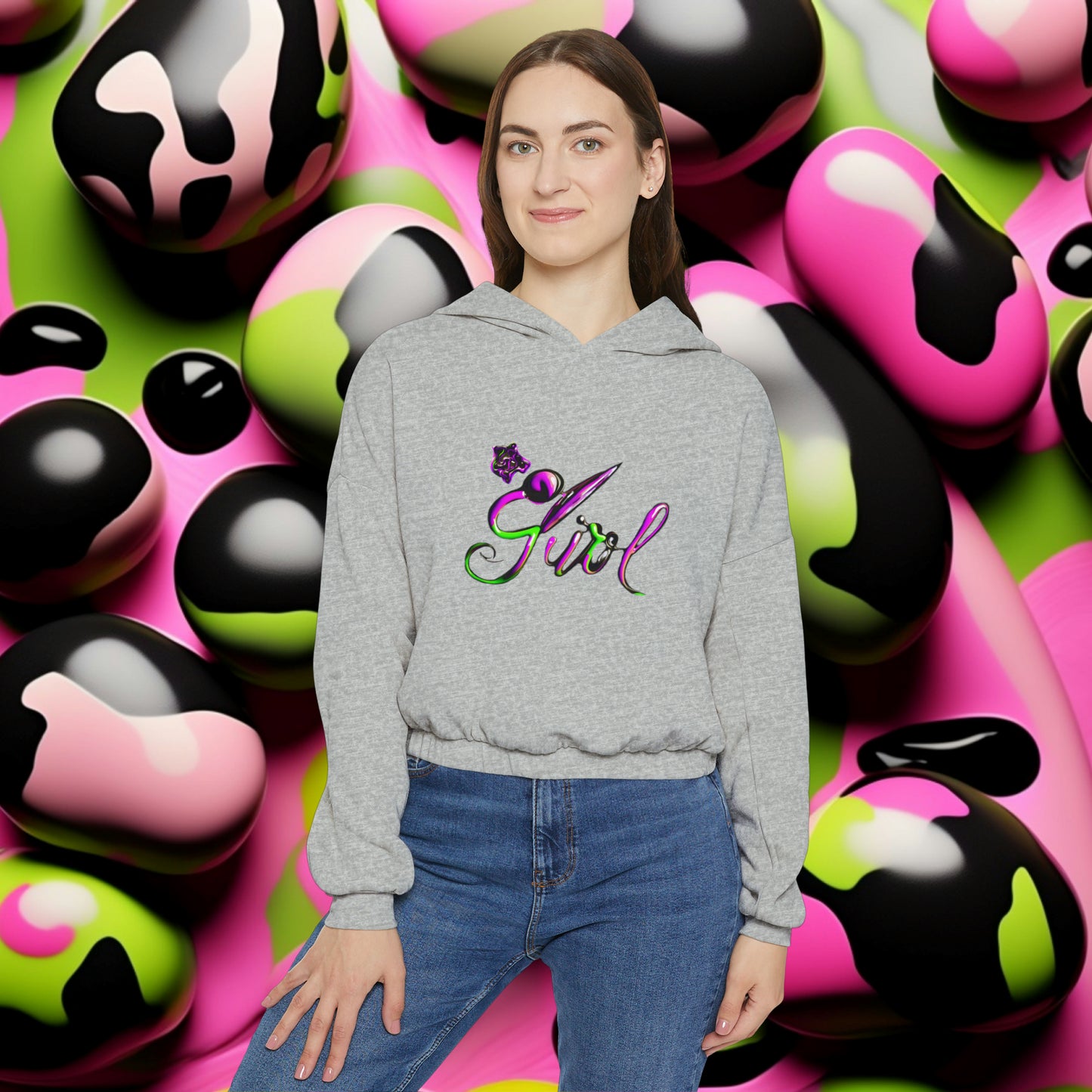 Lit Girl "Envy" Collection Women's Cinched Bottom Hoodie