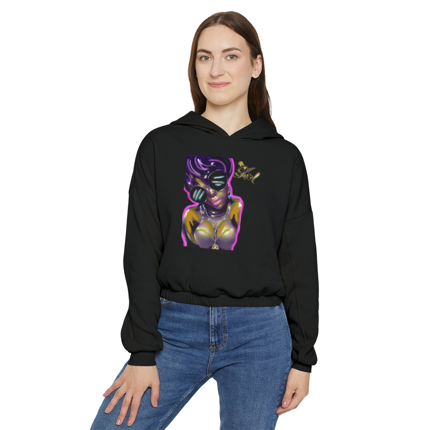 Lit Girl "Purple Queen" Women's Cinched Bottom Hoodie