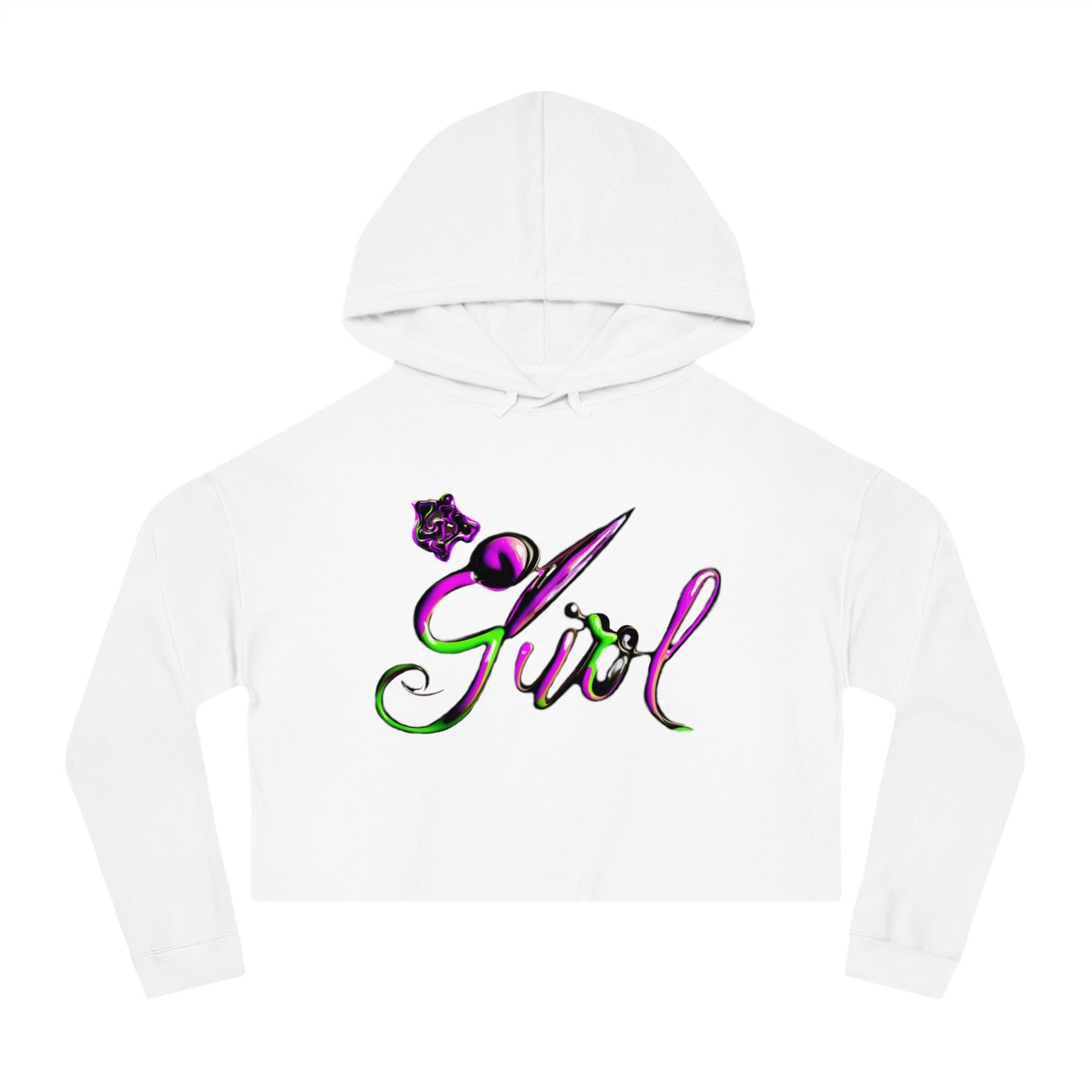 Lit Girl "Envy" Women’s Cropped Hooded Sweatshirt