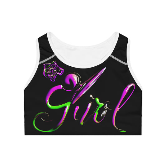 Lit Girl "Envy" Sports Bra (Black)