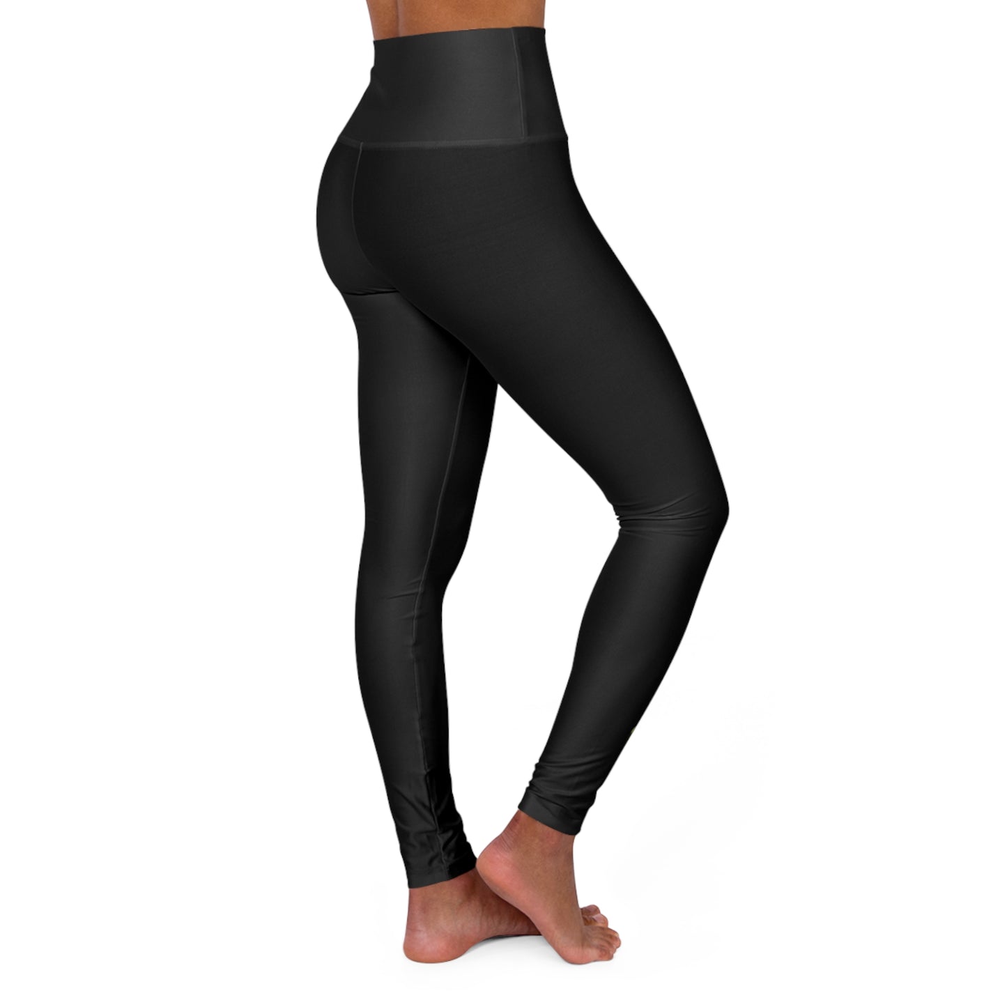 Lit Girl "Purple Queen" High Waisted Yoga Leggings (Black)