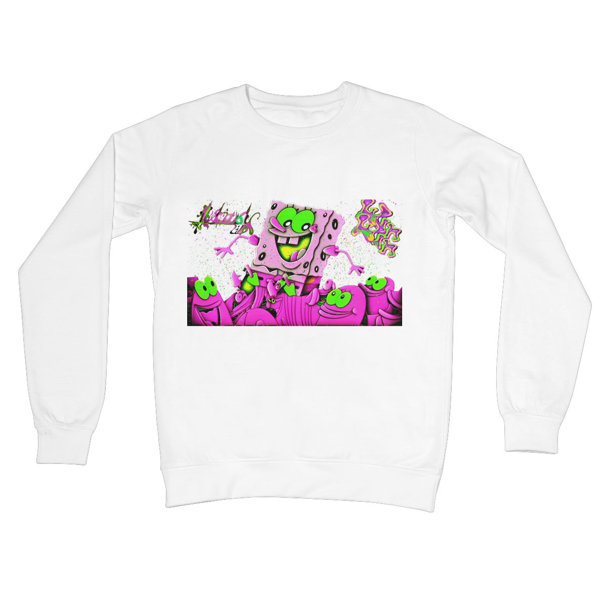Lit_Spongebob_Win_Win Crew Neck Sweatshirt