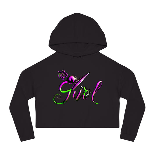 Lit Girl "Envy" Women’s Cropped Hooded Sweatshirt