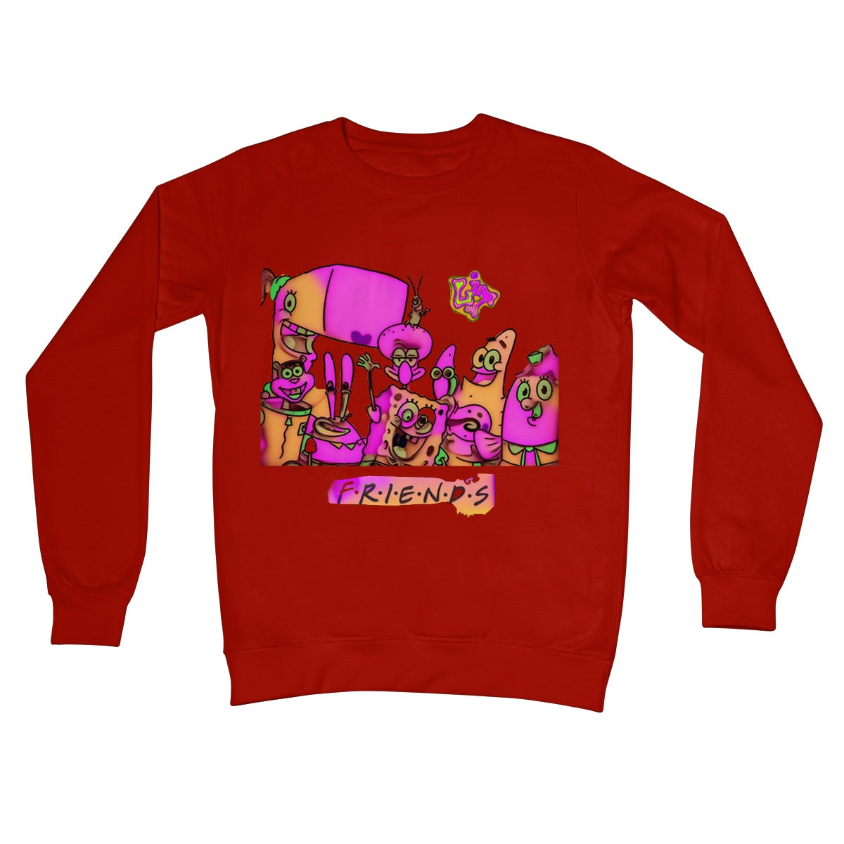 Lit SpongeBob n Friends Collection Crew Neck Sweatshirt