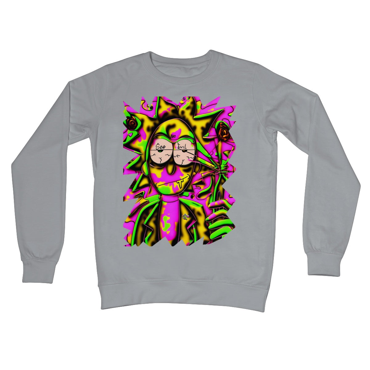 Lit Rick Sanchez See No Evil Collection  Crew Neck Sweatshirt