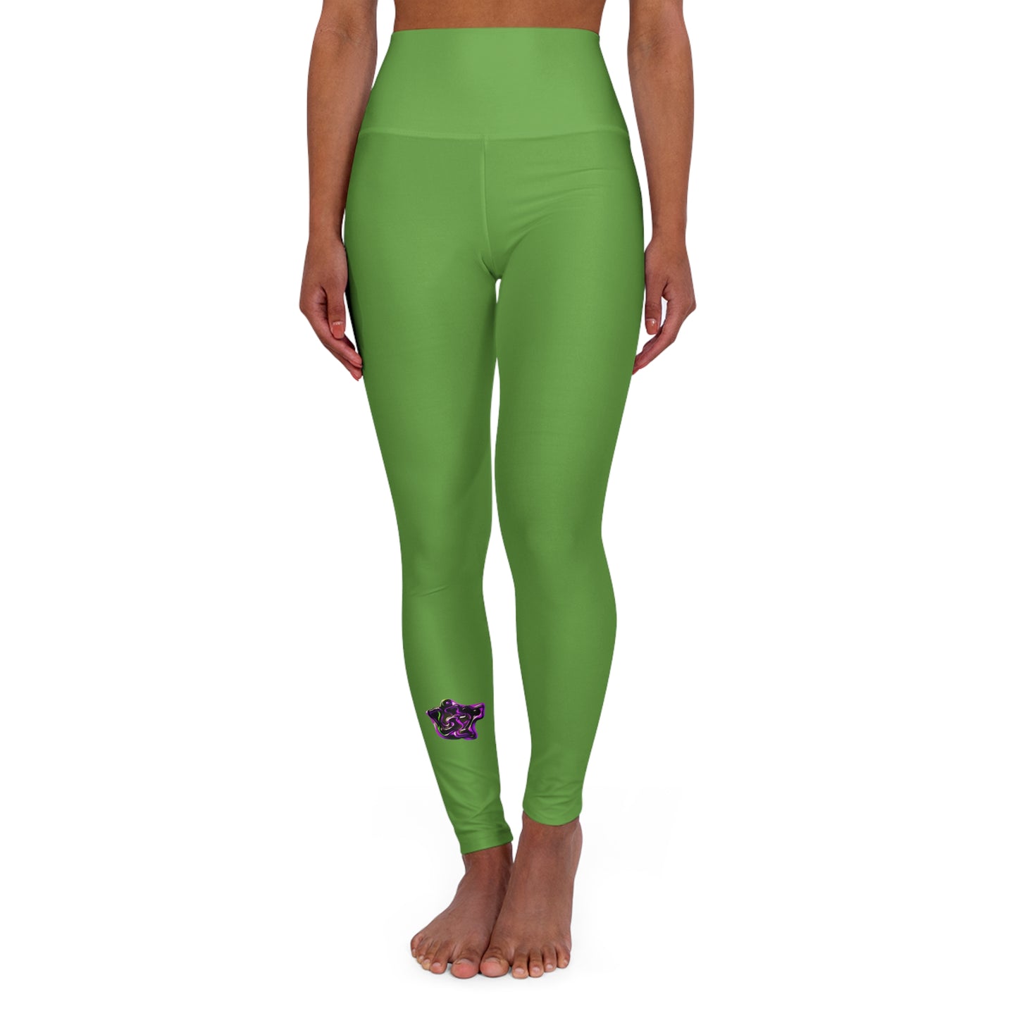 Lit Girl "Envy" High Waisted Yoga Leggings (Green)