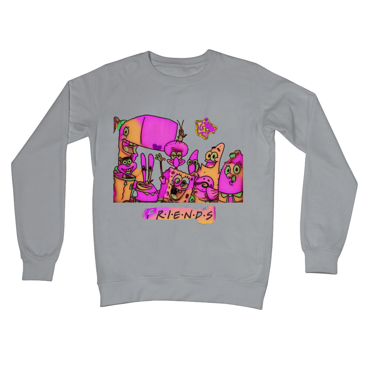 Lit SpongeBob n Friends Collection Crew Neck Sweatshirt