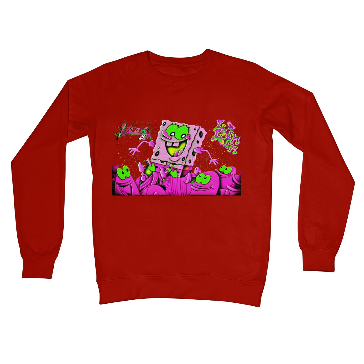 Lit_Spongebob_Win_Win Crew Neck Sweatshirt