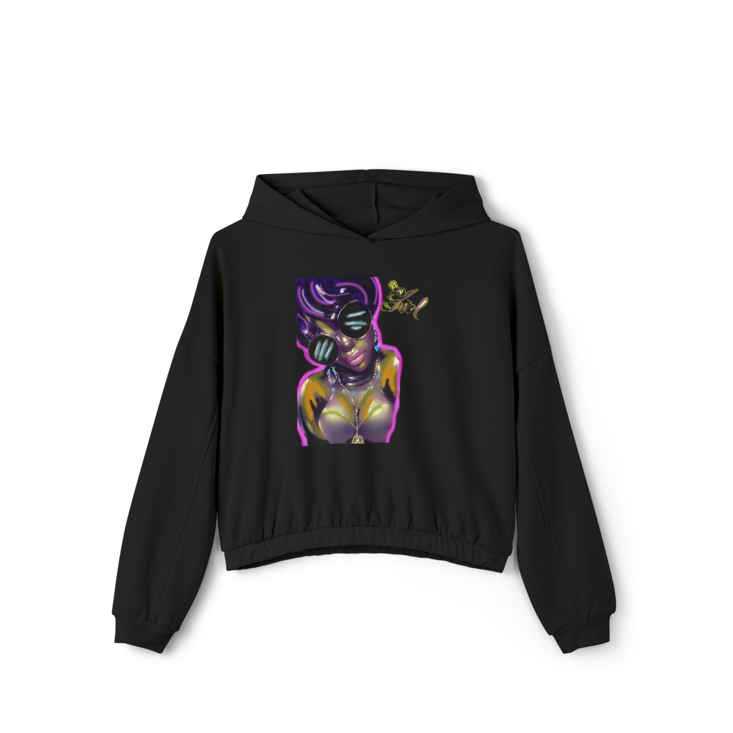 Lit Girl "Purple Queen" Women's Cinched Bottom Hoodie