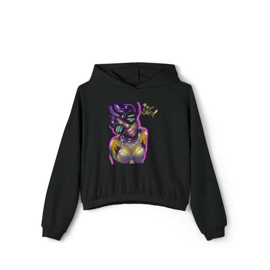 Lit Girl "Purple Queen" Women's Cinched Bottom Hoodie