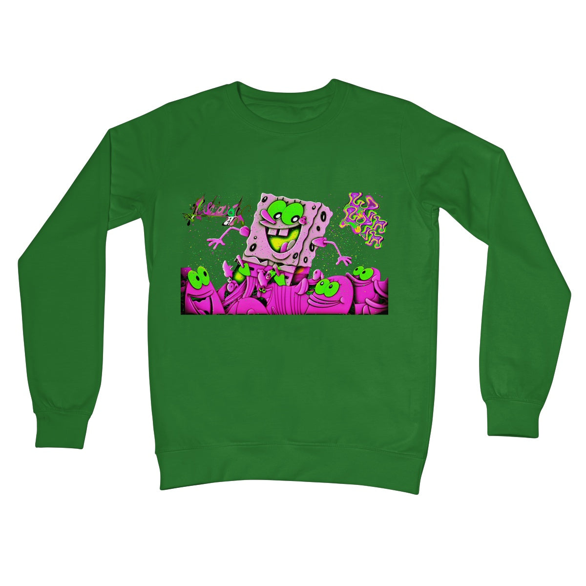 Lit_Spongebob_Win_Win Crew Neck Sweatshirt
