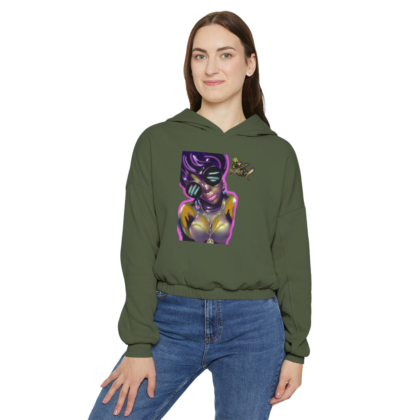 Lit Girl "Purple Queen" Women's Cinched Bottom Hoodie