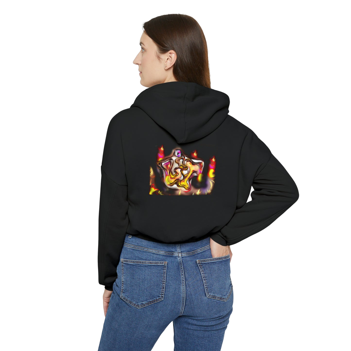 Lit Girl "Girl on Fire" Women's Cinched Bottom Hoodie