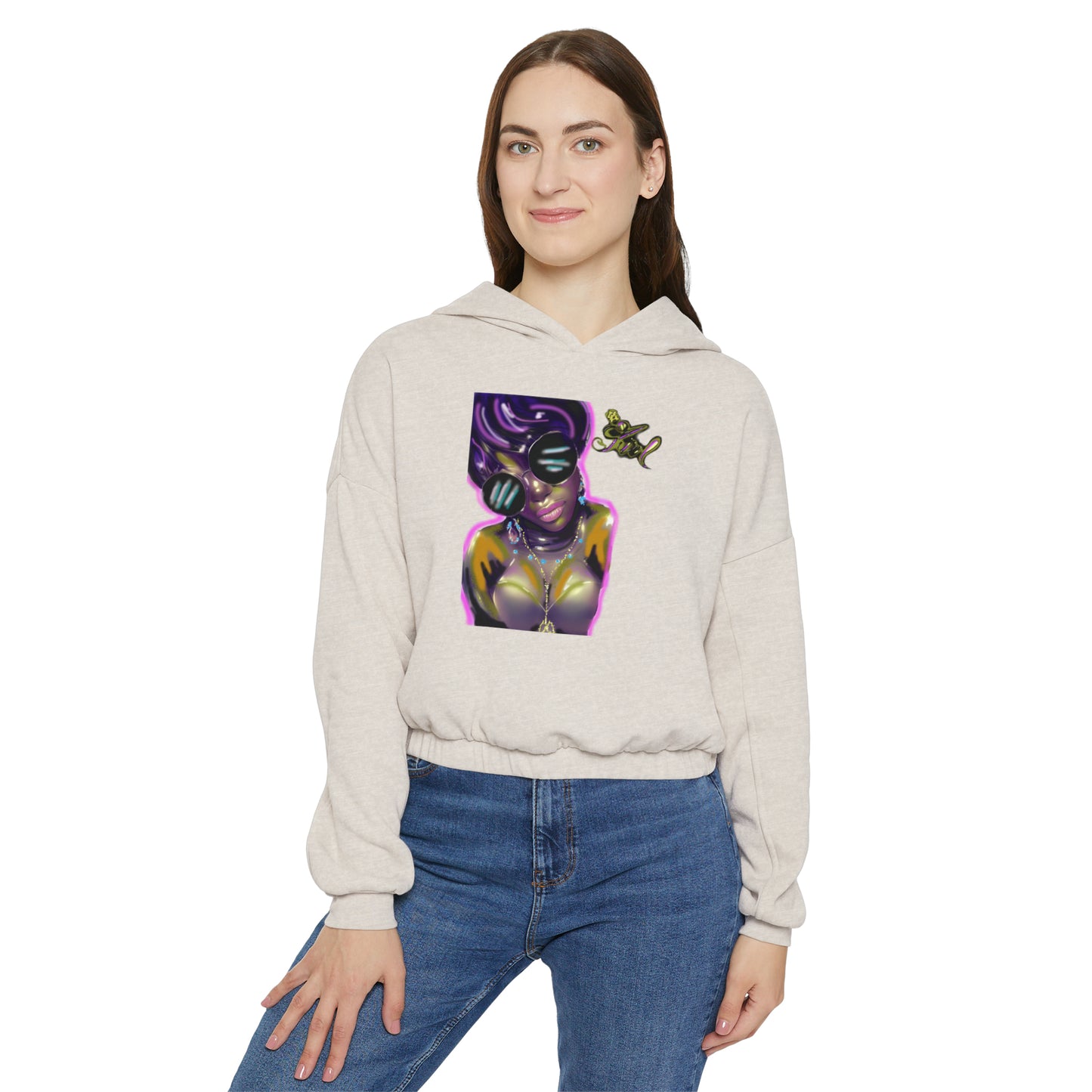 Lit Girl "Purple Queen" Women's Cinched Bottom Hoodie