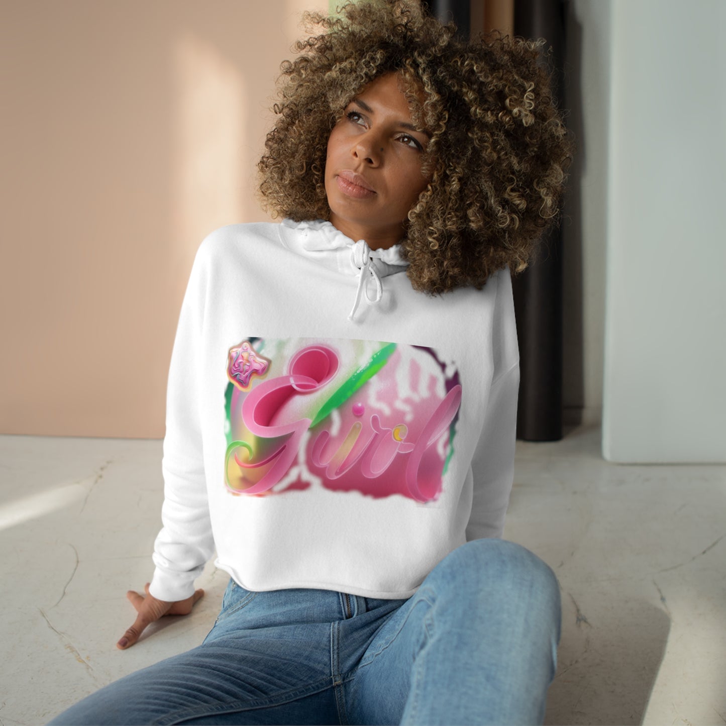 Lit Girl "Ice Cream" Crop Hoodie