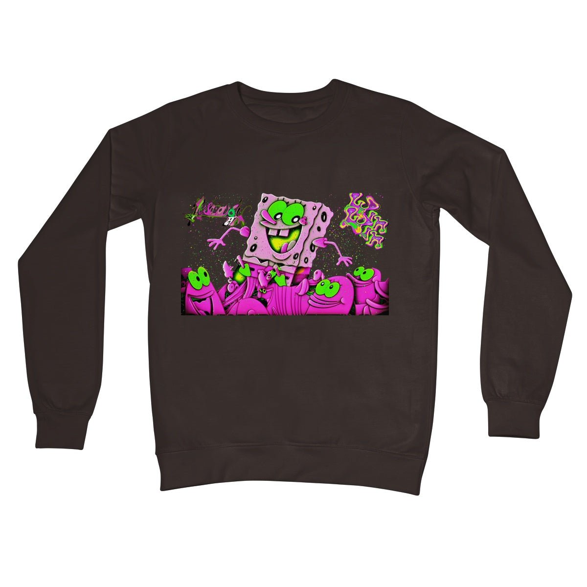 Lit_Spongebob_Win_Win Crew Neck Sweatshirt