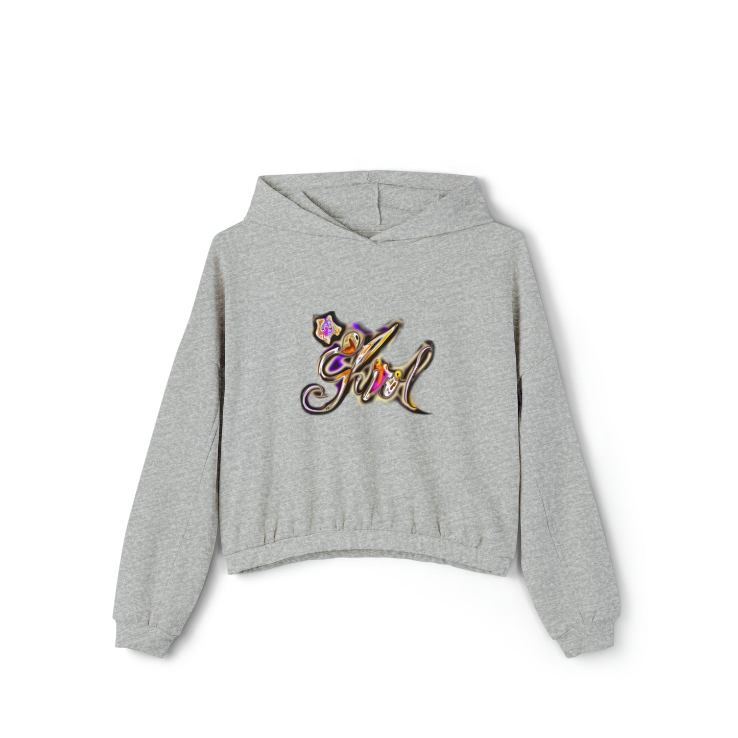 Lit Girl "Girl on Fire" Logo Women's Cinched Bottom Hoodie