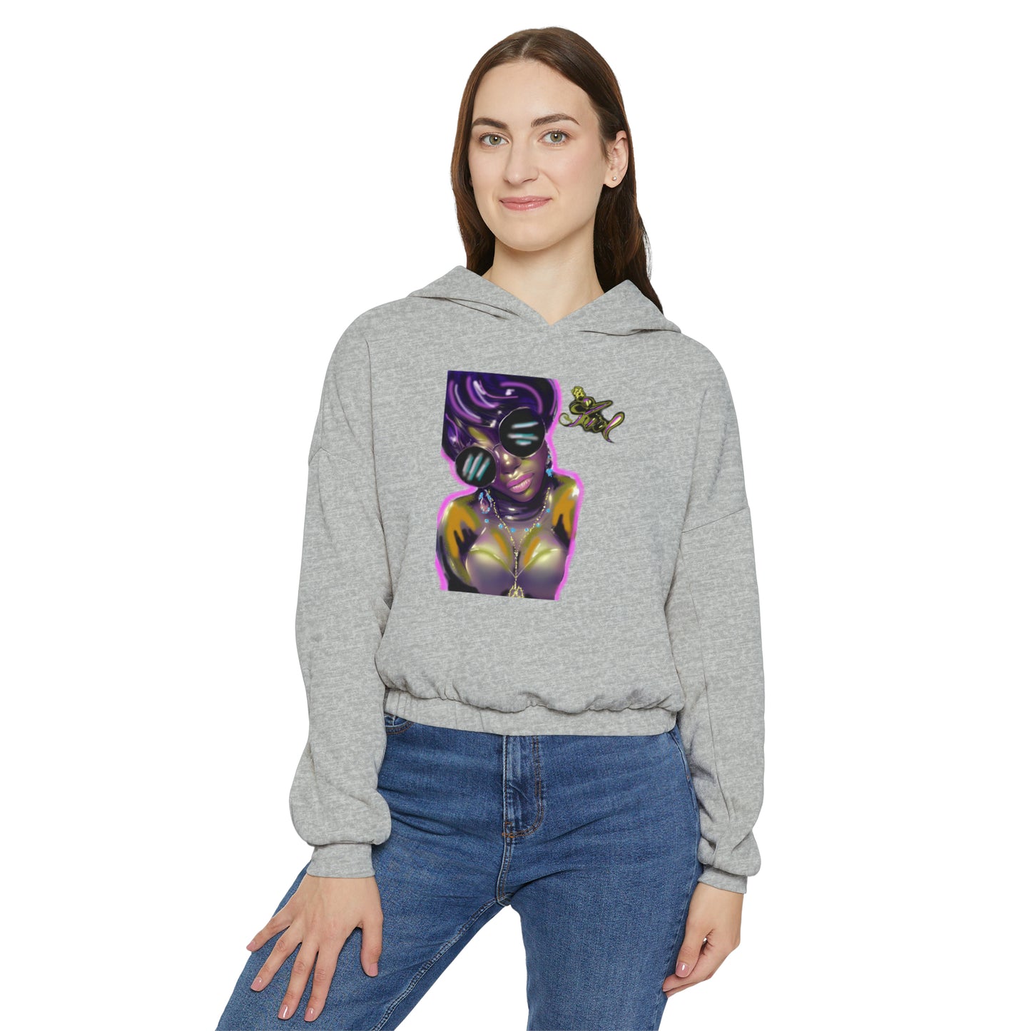 Lit Girl "Purple Queen" Women's Cinched Bottom Hoodie