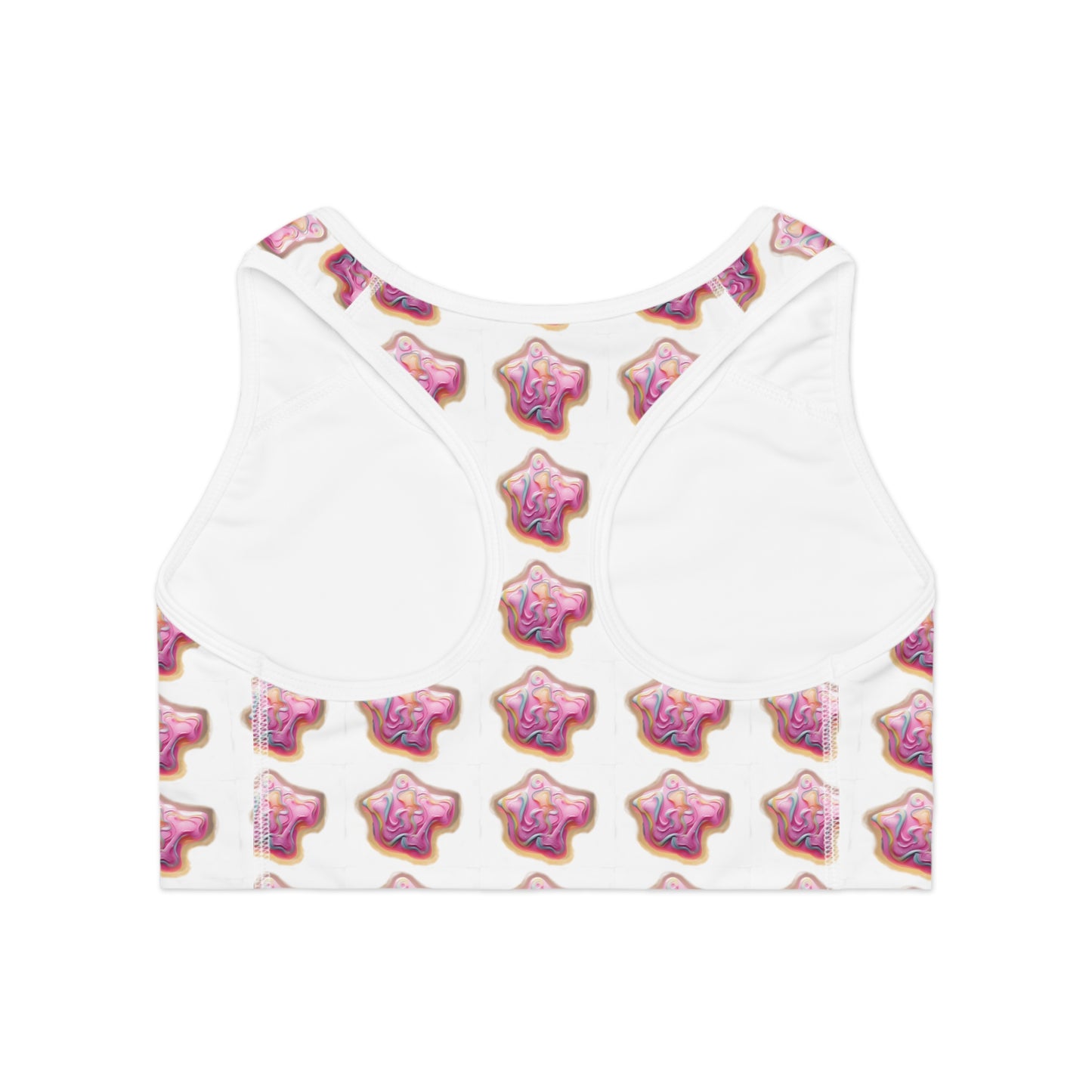 Lit Girl "Ice Cream" Sports Bra (White)