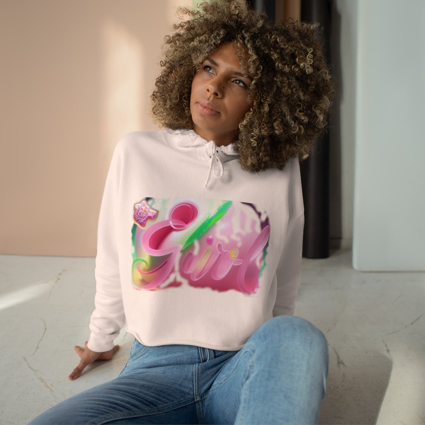 Lit Girl "Ice Cream" Crop Hoodie