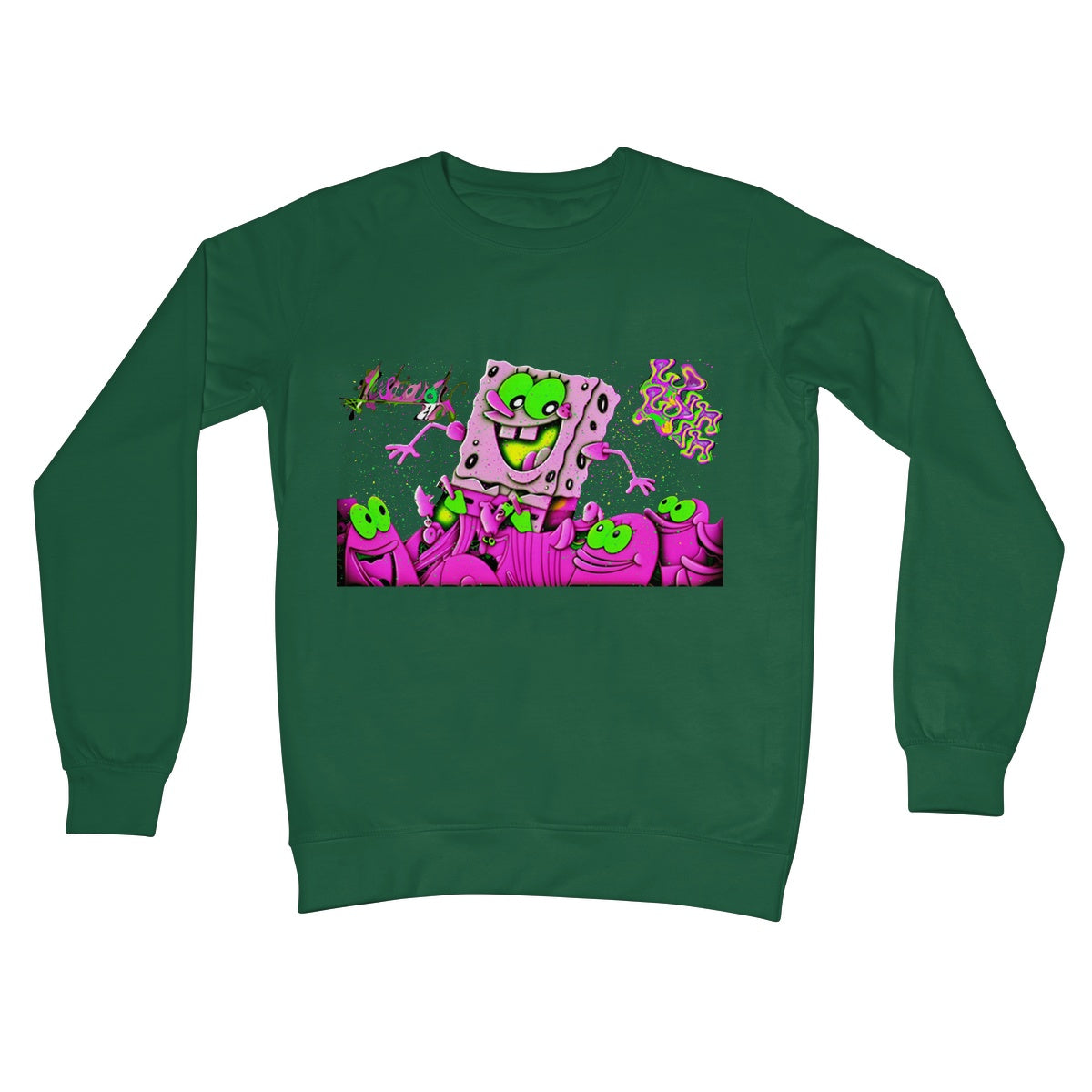 Lit_Spongebob_Win_Win Crew Neck Sweatshirt