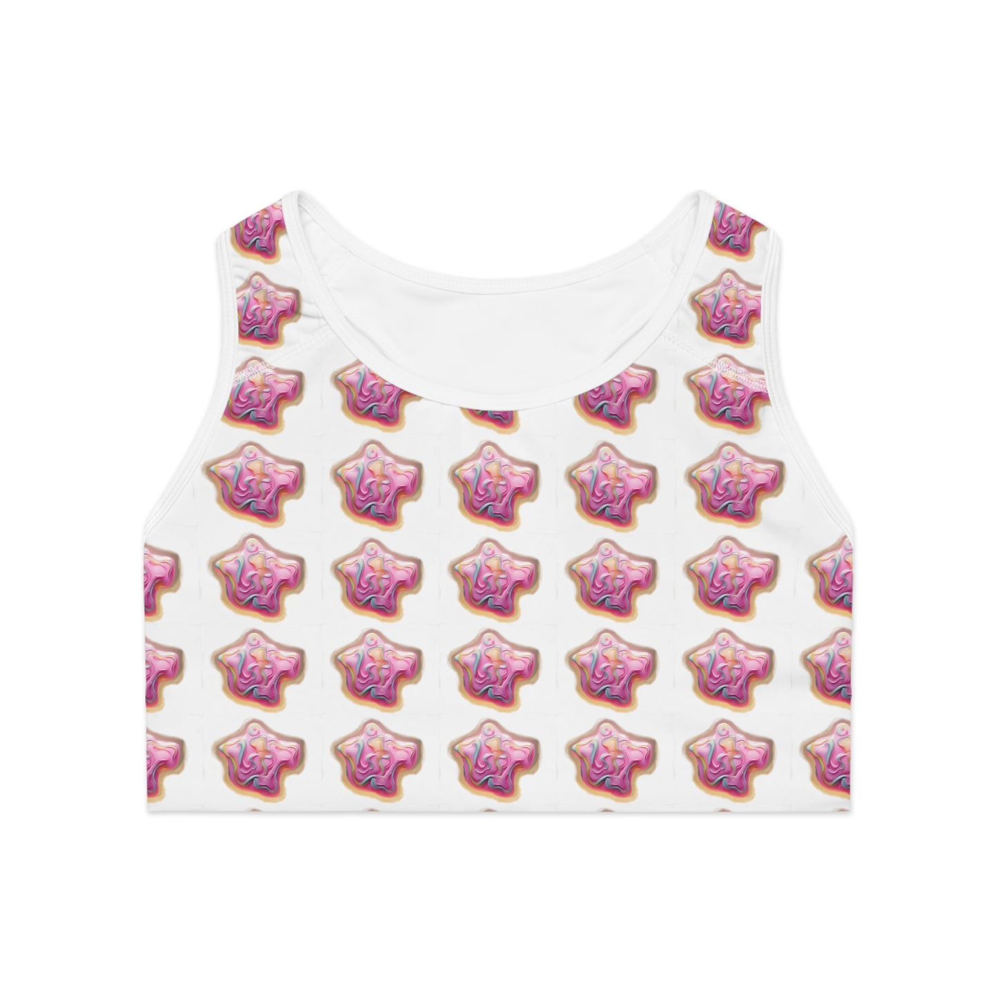 Lit Girl "Ice Cream" Sports Bra (White)