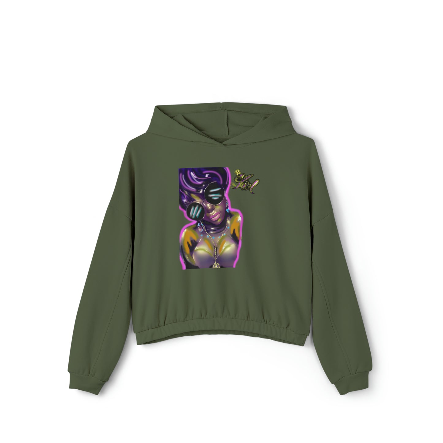 Lit Girl "Purple Queen" Women's Cinched Bottom Hoodie