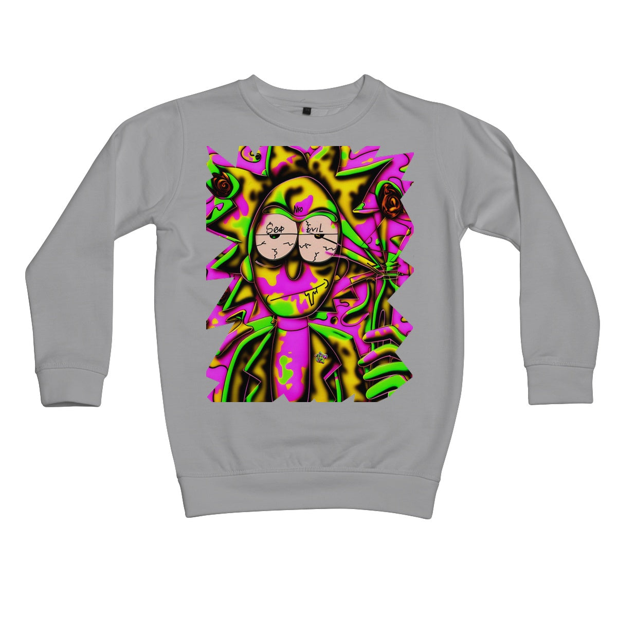 Lit Rick Sanchez See No Evil Collection  Kids Sweatshirt