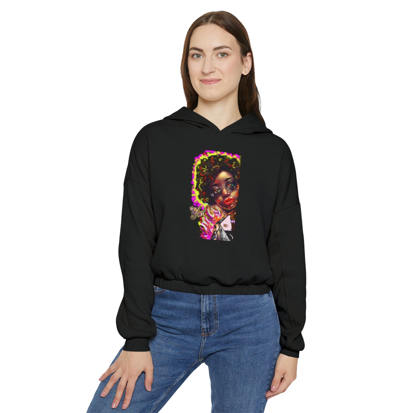 Lit Girl "Girl on Fire" Women's Cinched Bottom Hoodie