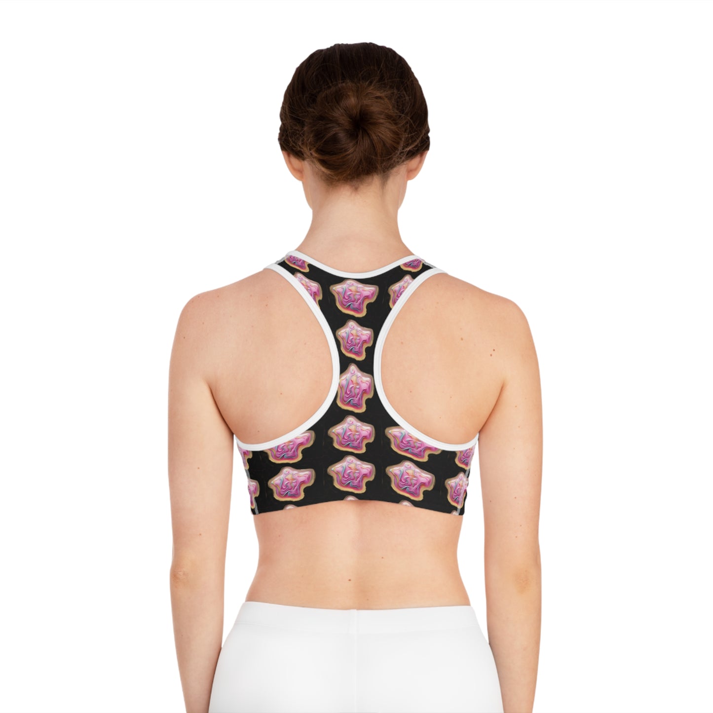 Lit Girl "Ice Cream" Sports Bra (Black)