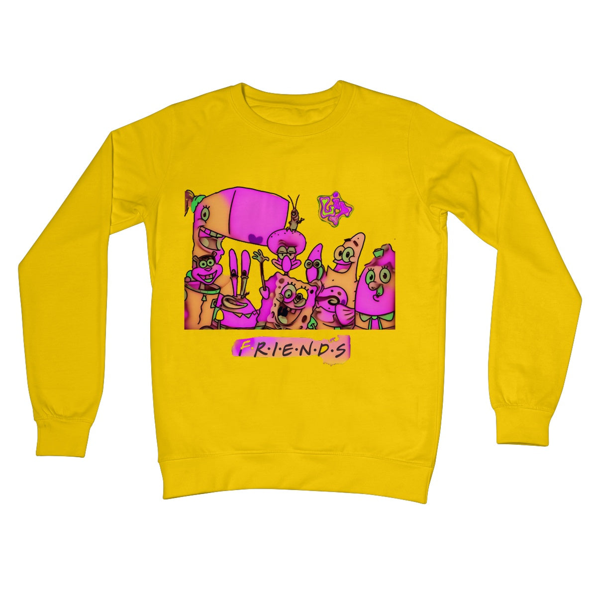 Lit SpongeBob n Friends Collection Crew Neck Sweatshirt