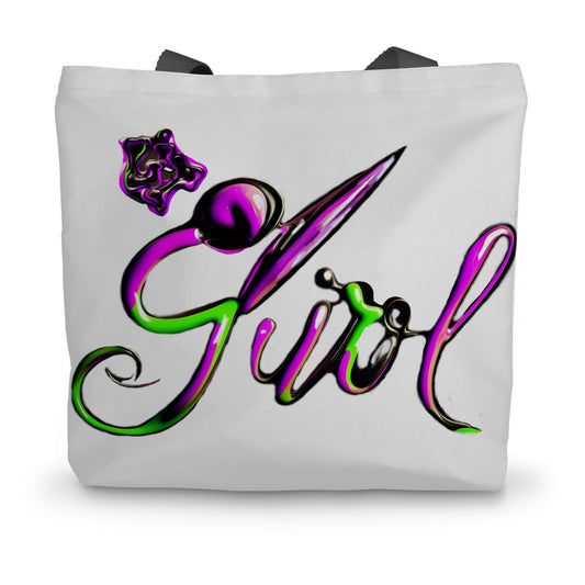 Lit Girl "Envy" Collection Canvas Tote Bag