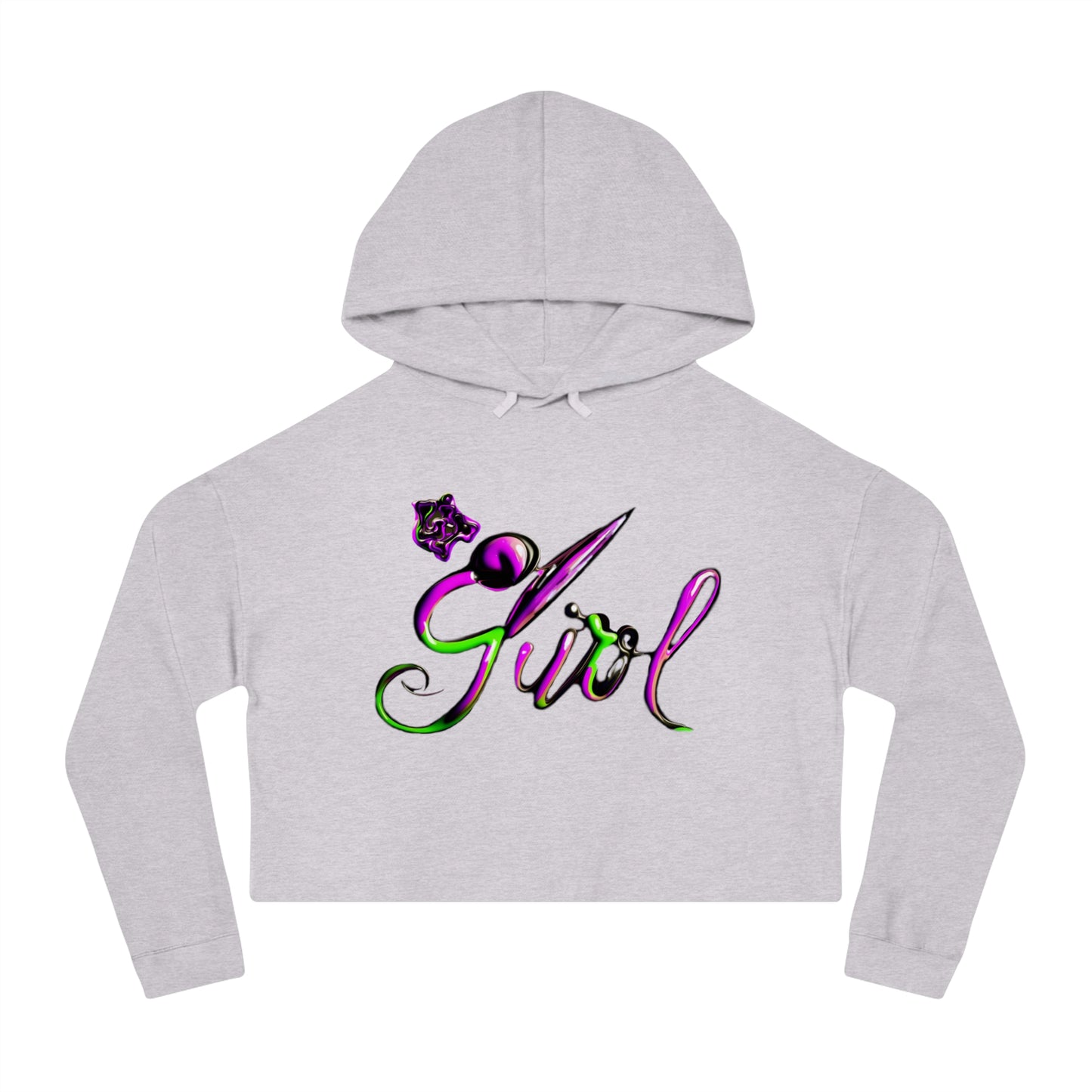 Lit Girl "Envy" Women’s Cropped Hooded Sweatshirt