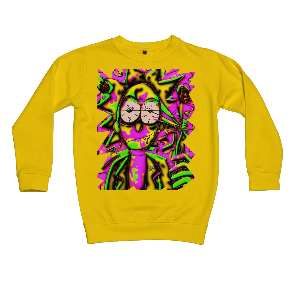 Lit Rick Sanchez See No Evil Collection  Kids Sweatshirt