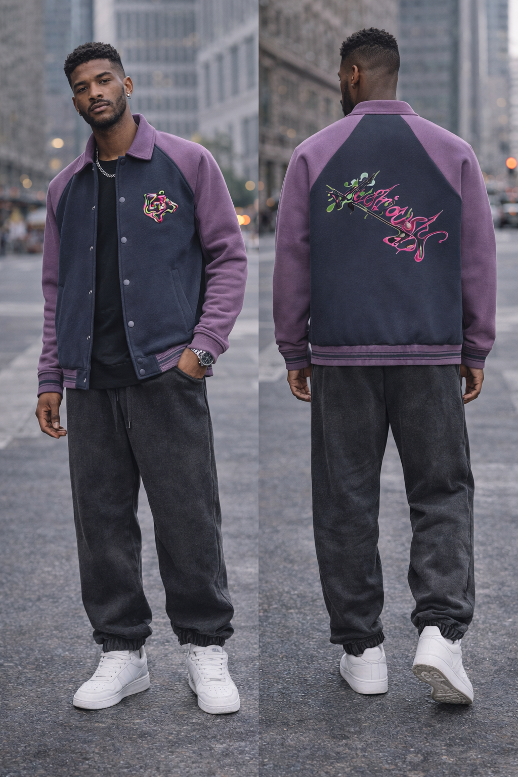 LIT Purple Haze Varsity Jacket