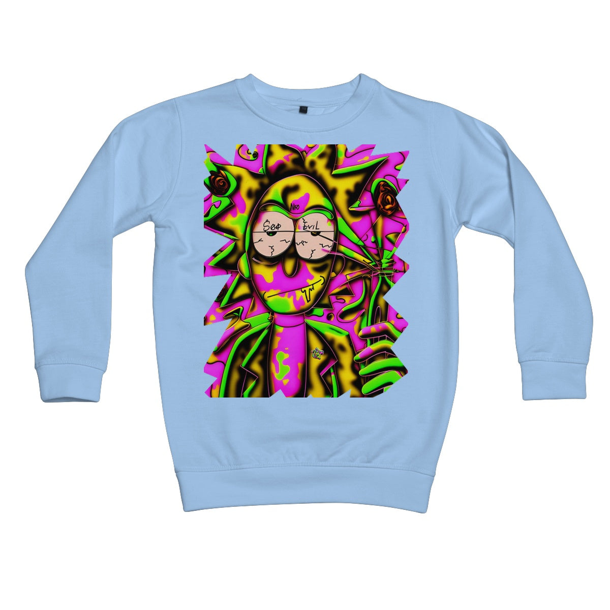 Lit Rick Sanchez See No Evil Collection  Kids Sweatshirt