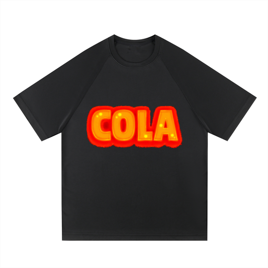 LIT COLA Raglan Mesh Tee x Black